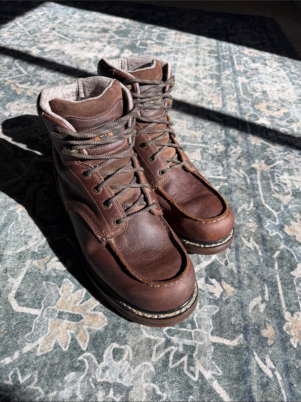 Georgia Boot Brown Moc Toe Work Boots